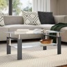 Table basse Noir et transparent 95x55x40 cm Verre trempé 580941580941