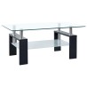 Table basse Noir et transparent 95x55x40 cm Verre trempé 580941580941