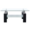 Table basse Noir et transparent 95x55x40 cm Verre trempé 580941580941