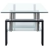 Table basse Noir et transparent 95x55x40 cm Verre trempé 580941580941