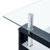 Table basse Noir et transparent 95x55x40 cm Verre trempé 580941580941