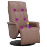 Fauteuil inclinable de massage repose-pieds marron similicuir 580943580943