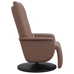 Fauteuil inclinable de massage repose-pieds marron similicuir 580943580943