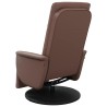 Fauteuil inclinable de massage repose-pieds marron similicuir 580943580943