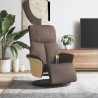 Fauteuil inclinable de massage repose-pieds marron similicuir 580944580944