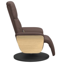 Fauteuil inclinable de massage repose-pieds marron similicuir 580944580944
