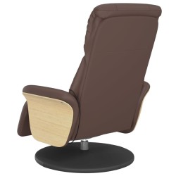 Fauteuil inclinable de massage repose-pieds marron similicuir 580944580944