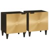 Table de chevet 2 pcs Noir et or 40 x 33 x 46 cm 580947580947