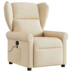 Fauteuil de massage inclinable Crème Tissu 580950580950