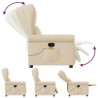 Fauteuil de massage inclinable Crème Tissu 580950580950
