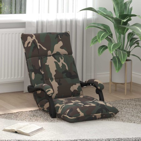 Fauteuil de sol ajustable Vert armée Tissu 580954580954