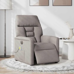 Fauteuil de massage inclinable électrique Taupe Tissu 580957580957