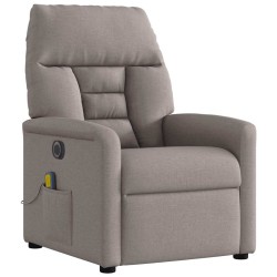 Fauteuil de massage inclinable électrique Taupe Tissu 580957580957