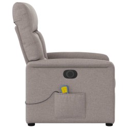 Fauteuil de massage inclinable électrique Taupe Tissu 580957580957