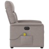 Fauteuil de massage inclinable électrique Taupe Tissu 580957580957