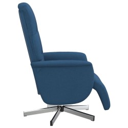 Fauteuil inclinable avec repose-pieds bleu tissu 580963580963