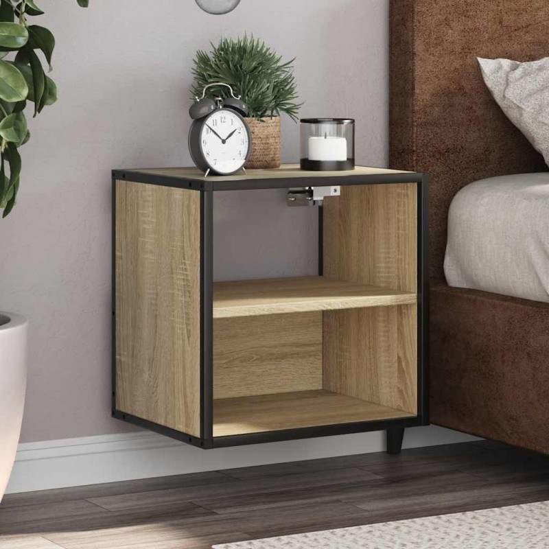 Tables de chevet murales 2 pcs chêne sonoma 40x31x39,5 cm 580973580973