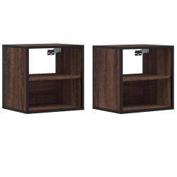 Tables de chevet murales 2 pcs chêne marron 40x31x39,5 cm 580974580974