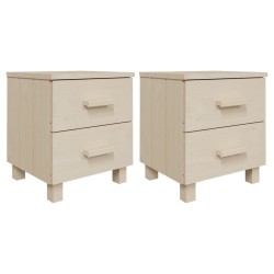 Tables de chevet HAMAR 2pcs Marron miel 40x35x44,5cm Bois 580975580975