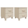 Tables de chevet HAMAR 2pcs Marron miel 40x35x44,5cm Bois 580975580975