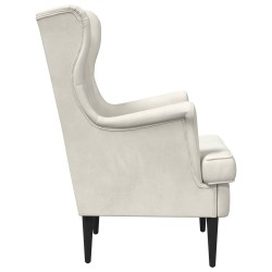 Fauteuil Crème Velours 580976580976