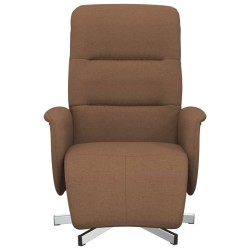 Fauteuil inclinable avec repose-pieds marron tissu 580977580977