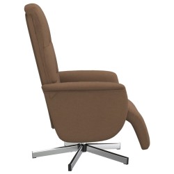 Fauteuil inclinable avec repose-pieds marron tissu 580977580977
