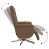Fauteuil inclinable avec repose-pieds marron tissu 580977580977