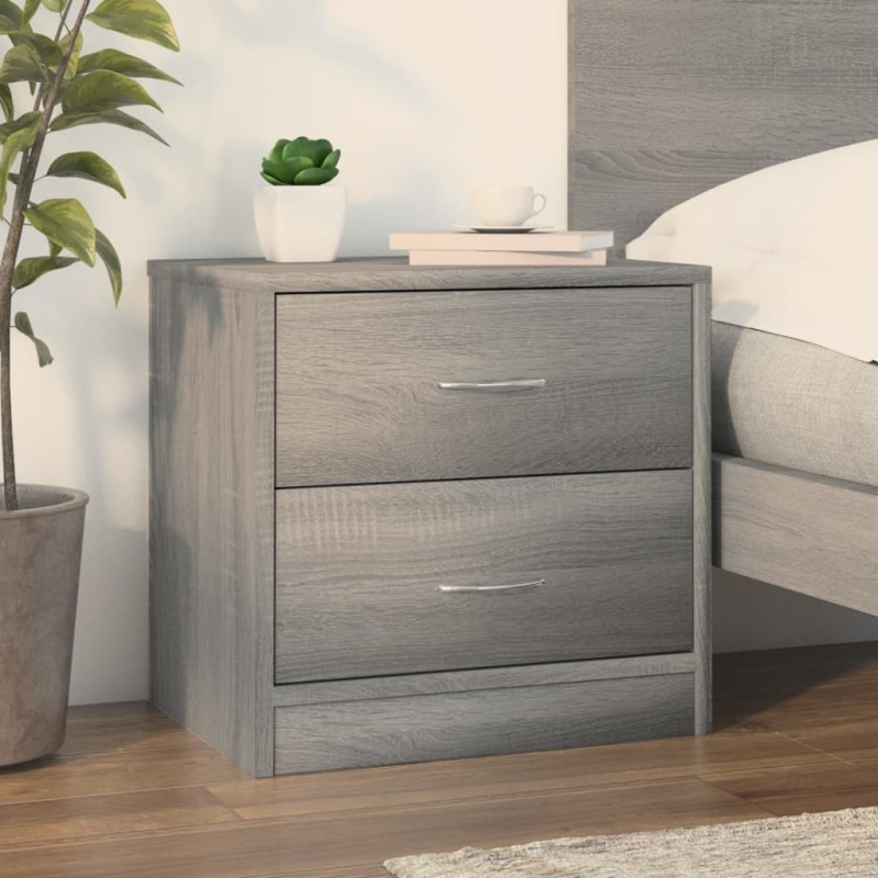Table de chevet sonoma gris 40x30x40 cm bois d'ingénierie 580978580978