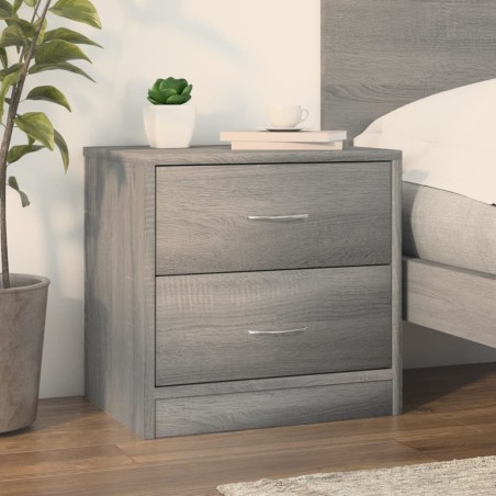 Table de chevet sonoma gris 40x30x40 cm bois d'ingénierie 580978580978