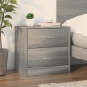 Table de chevet sonoma gris 40x30x40 cm bois d'ingénierie 580978580978
