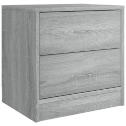 Table de chevet sonoma gris 40x30x40 cm bois d'ingénierie 580978580978
