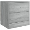 Table de chevet sonoma gris 40x30x40 cm bois d'ingénierie 580978580978