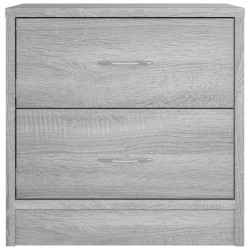 Table de chevet sonoma gris 40x30x40 cm bois d'ingénierie 580978580978