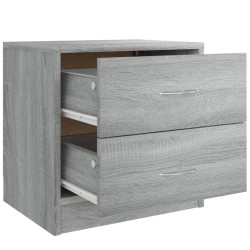 Table de chevet sonoma gris 40x30x40 cm bois d'ingénierie 580978580978