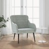 Fauteuil Gris clair 63x76x80 cm Velours 580984580984