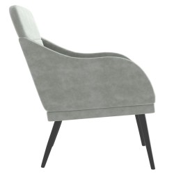 Fauteuil Gris clair 63x76x80 cm Velours 580984580984