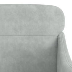 Fauteuil Gris clair 63x76x80 cm Velours 580984580984