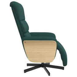 Fauteuil inclinable avec repose-pieds vert foncé tissu 580986580986