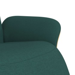 Fauteuil inclinable avec repose-pieds vert foncé tissu 580986580986