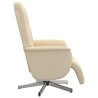 Fauteuil inclinable avec repose-pied crème tissu 580988580988