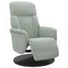 Fauteuil inclinable avec repose-pied gris clair velours 580989580989