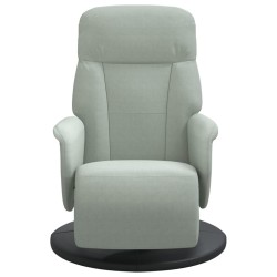Fauteuil inclinable avec repose-pied gris clair velours 580989580989