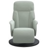 Fauteuil inclinable avec repose-pied gris clair velours 580989580989