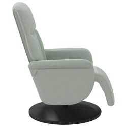 Fauteuil inclinable avec repose-pied gris clair velours 580989580989