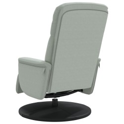 Fauteuil inclinable avec repose-pied gris clair velours 580989580989