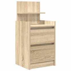 Table de chevet avec 2 tiroirs chêne sonoma 38x34x80 cm 580993580993