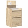 Table de chevet avec 2 tiroirs chêne sonoma 38x34x80 cm 580993580993