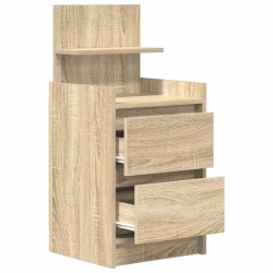 Table de chevet avec 2 tiroirs chêne sonoma 38x34x80 cm 580993580993