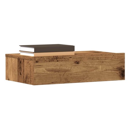 Table de chevet vieux bois 60x35 cm bois d'ingénierie 580994580994